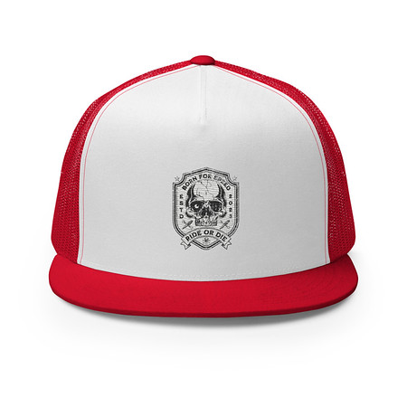 [ID: 100-G258] BORN FOR SPEED RIDE OR DIE 5 Panel Trucker Cap