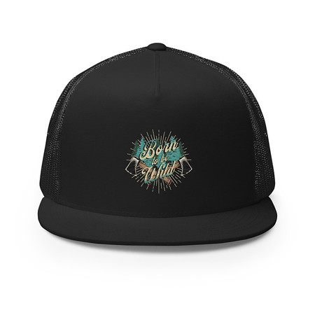 [ID: 100-G262] Born to be Wild (2) 5 Panel Trucker Cap