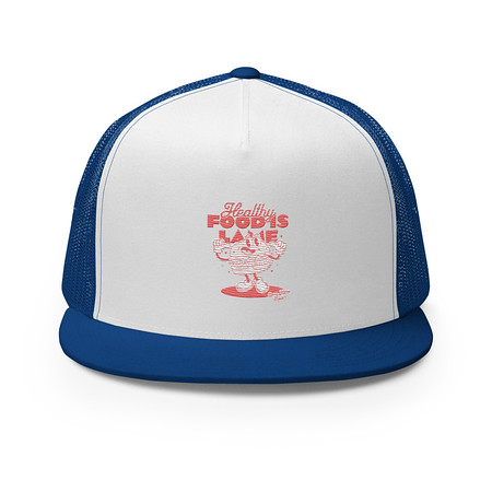 [ID: 100-G296] Burger Mascot 5 Panel Trucker Cap
