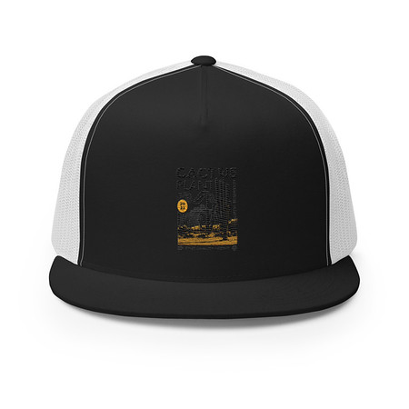 [ID: 100-G304] Cacus Plant - Desert 5 Panel Trucker Cap