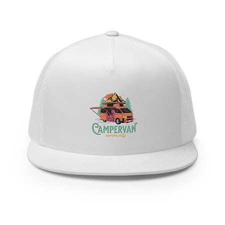 [ID: 100-G322] Campervan Community - Outdoor Adventure 5 Panel Trucker Cap