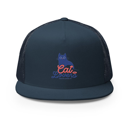 [ID: 100-G347] Cats Lovers 5 Panel Trucker Cap