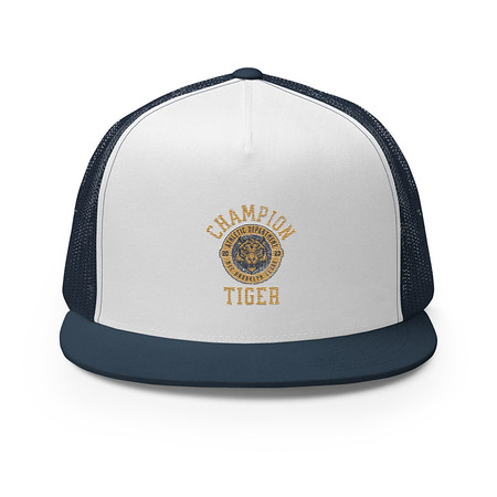 [ID: 100-G356] CHAMPION TIGER NYC 5 Panel Trucker Cap