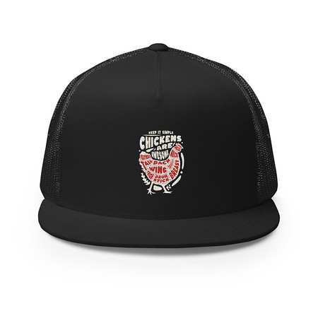 [ID: 100-G365] Chickens Are Awesome - Butcher Cuts 5 Panel Trucker Cap