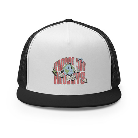 [ID: 100-G372] Choose Joy Always 5 Panel Trucker Cap