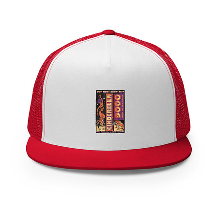 [ID: 100-G378] Cinderella 9000 - Retro Astronaut 5 Panel Trucker Cap
