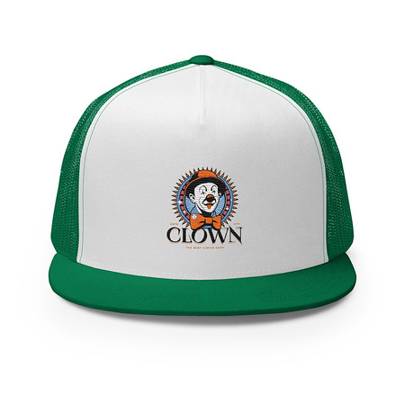 [ID: 100-G388] CLOWN LOGO 5 Panel Trucker Cap