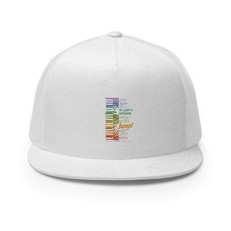 [ID: 100-G410] Colorful Retro Keyboard 5 Panel Trucker Cap