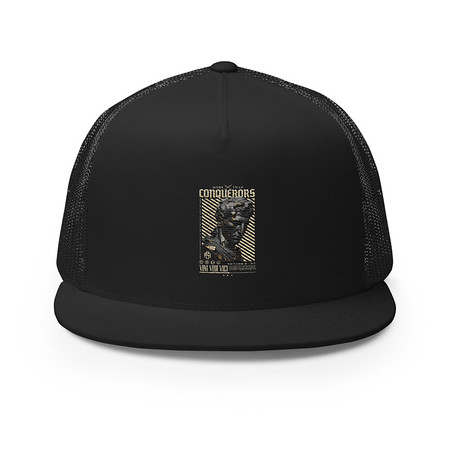 [ID: 100-G413] Conquerors 5 Panel Trucker Cap