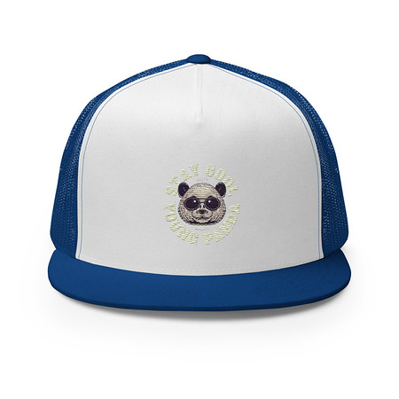 [ID: 100-G416] Cool Panda with Sunglasses -  5 Panel Trucker Cap