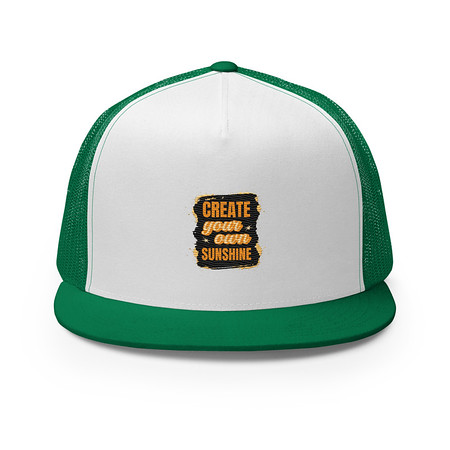 [ID: 100-G432] Create your own Sunshine 5 Panel Trucker Cap