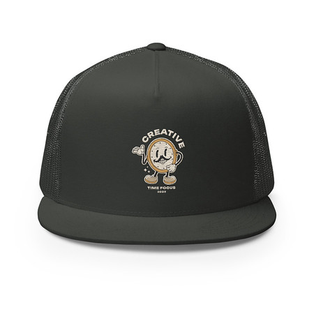 [ID: 100-G433] Creative Time 5 Panel Trucker Cap