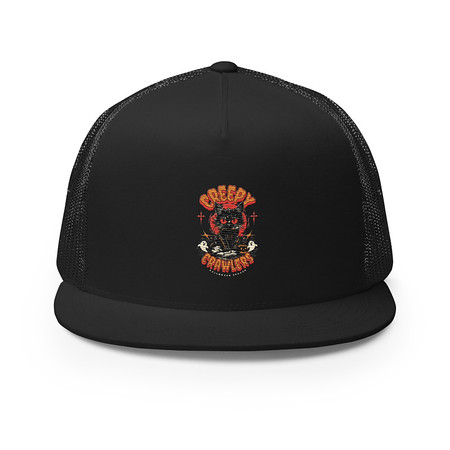[ID: 100-G437] Creepy Crawlers Halloween 5 Panel Trucker Cap