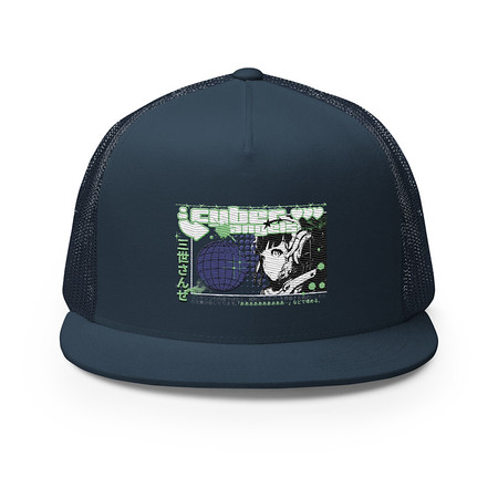 [ID: 100-G455] Cyber Angels - Y2k Girl Anime 5 Panel Trucker Cap