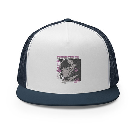 [ID: 100-G459] Cyborg - Y2k Style 5 Panel Trucker Cap