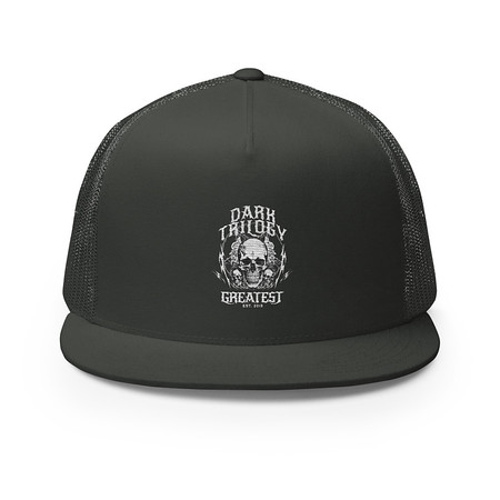 [ID: 100-G467] Dark Trilogy 5 Panel Trucker Cap