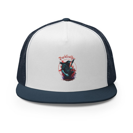 [ID: 100-G468] DARKFEATHER 5 Panel Trucker Cap