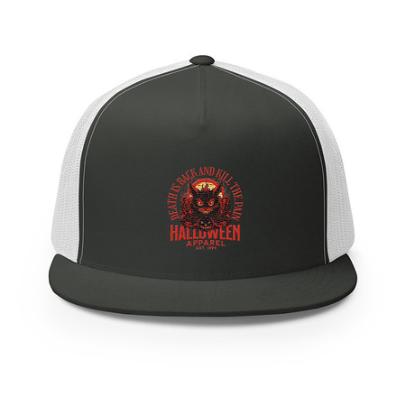 [ID: 100-G478] Death is Back 5 Panel Trucker Cap