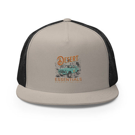 [ID: 100-G489] desert 5 Panel Trucker Cap