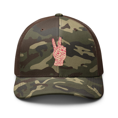 [ID: 680-G9] 60s challenge Camouflage Trucker Hat