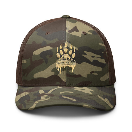 [ID: 680-G14] A Beary Good Home Camouflage Trucker Hat