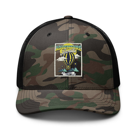 [ID: 680-G28] Adventure Awaits Camouflage Trucker Hat