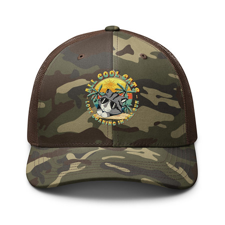 [ID: 680-G43] All Cool Cats - Sunset Beach Camouflage Trucker Hat