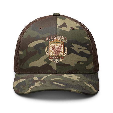 [ID: 680-G46] All Stars Tennis - Eagle Badge Camouflage Trucker Hat