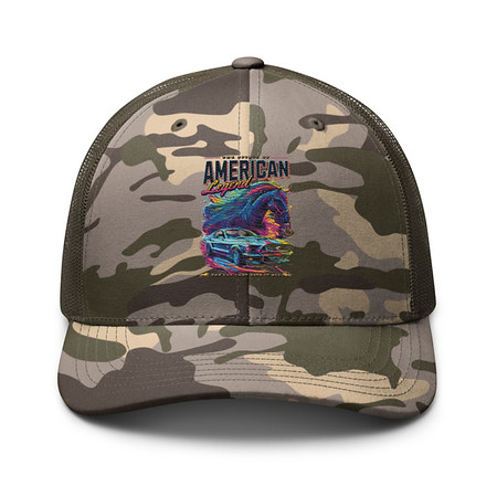 [ID: 680-G74] American Legend Camouflage Trucker Hat