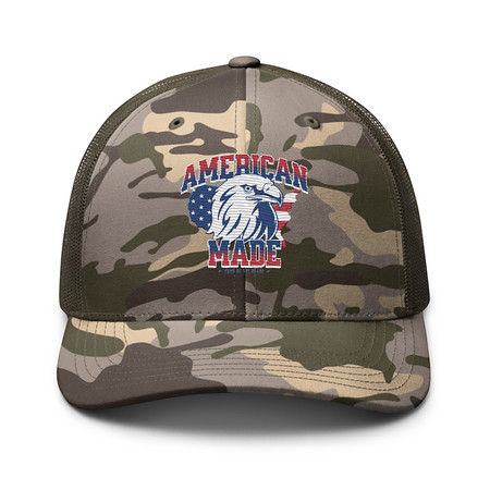 [ID: 680-G76] American Made Camouflage Trucker Hat