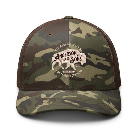 [ID: 680-G80] Anderson & Sons Leather Clothing - Buffalo Camouflage Trucker Hat