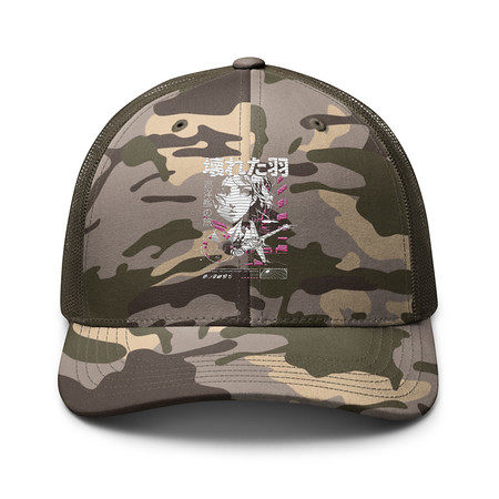 [ID: 680-G87] Anime Broken Wings - Neon Japanese Style Camouflage Trucker Hat