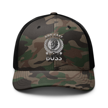 [ID: 680-G101] ART CAFE - BOSS Camouflage Trucker Hat
