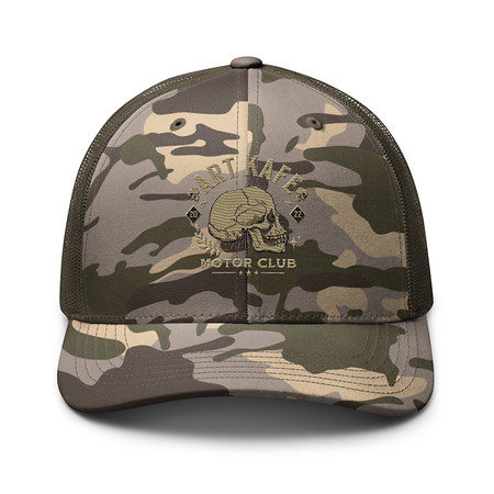 [ID: 680-G103] Art Kafe Motor Club Camouflage Trucker Hat