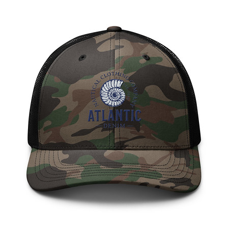 [ID: 680-G113] Atlantic Denim - Nautical Camouflage Trucker Hat