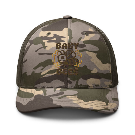 [ID: 680-G122] Baby Bees - Cute Insect Camouflage Trucker Hat