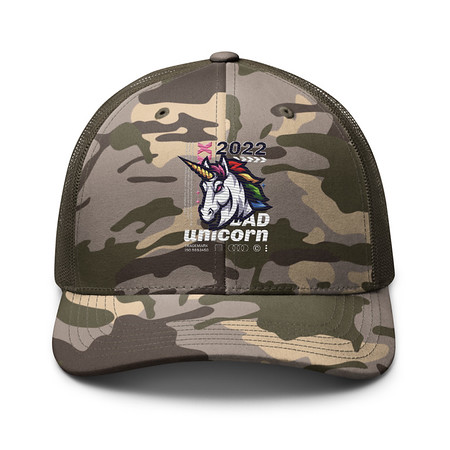 [ID: 680-G128] Bad Unicorn - Horse Camouflage Trucker Hat