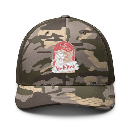 [ID: 680-G157] Be Mine - Cute Cat Couple Camouflage Trucker Hat