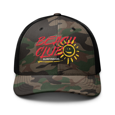 [ID: 680-G165] Beach Club Camouflage Trucker Hat