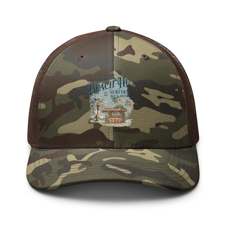 [ID: 680-G166] Beach Hut Camouflage Trucker Hat