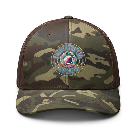 [ID: 680-G173] Beautiful Space Camouflage Trucker Hat
