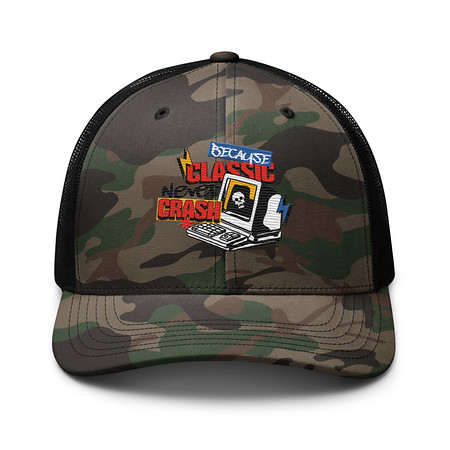 [ID: 680-G175] Because Classic Never Crash Camouflage Trucker Hat