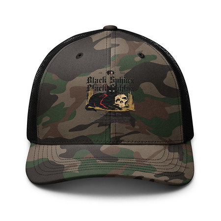 [ID: 680-G230] Black Sphinx Camouflage Trucker Hat