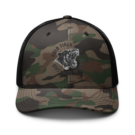 [ID: 680-G249] Bold Tiger Spirit Camouflage Trucker Hat