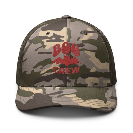 [ID: 680-G252] Boo Crew Camouflage Trucker Hat