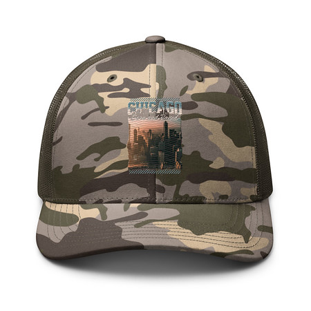 [ID: 680-G257] Born and Raised Camouflage Trucker Hat