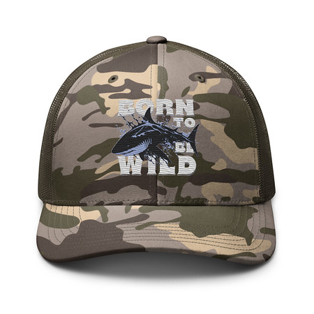 [ID: 680-G264] BORN TO BE WILD Camouflage Trucker Hat