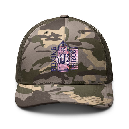 [ID: 680-G277] Boxing Fist - Punching Bag Camouflage Trucker Hat