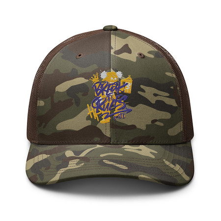 [ID: 680-G282] Break the Rules Graffiti - Spray Paint Camouflage Trucker Hat