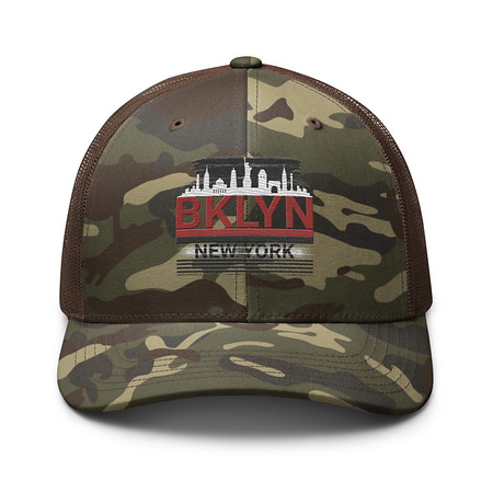 [ID: 680-G289] Brooklyn -New York   Camouflage Trucker Hat